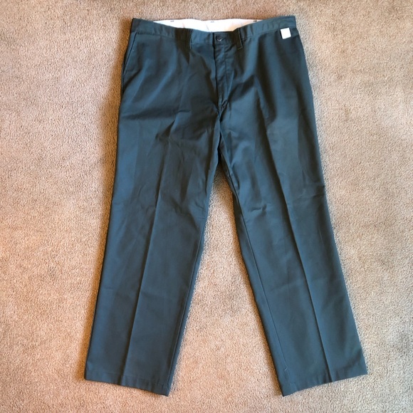Dickies men’s work pants 44 waist green straight fit big & tall chino pants - Picture 3 of 11